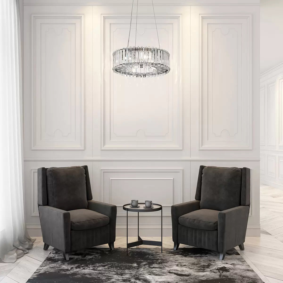 Kichler Crystal Skye 6 Light Chandelier 43cm