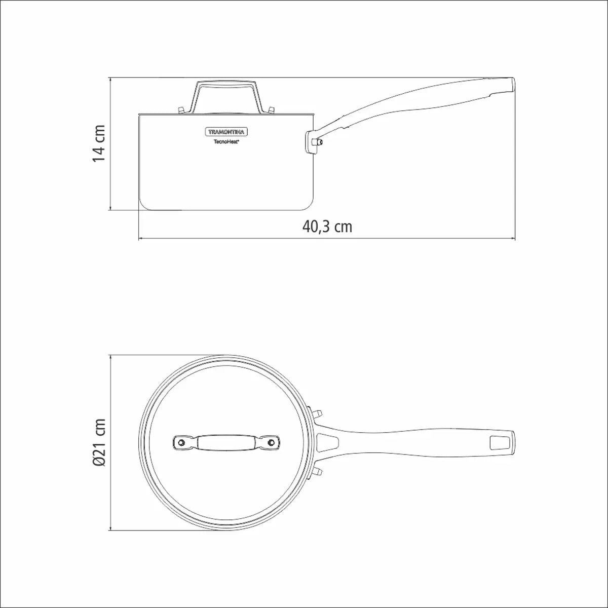 Tramontina Tri-Ply Saucepan, 20cm