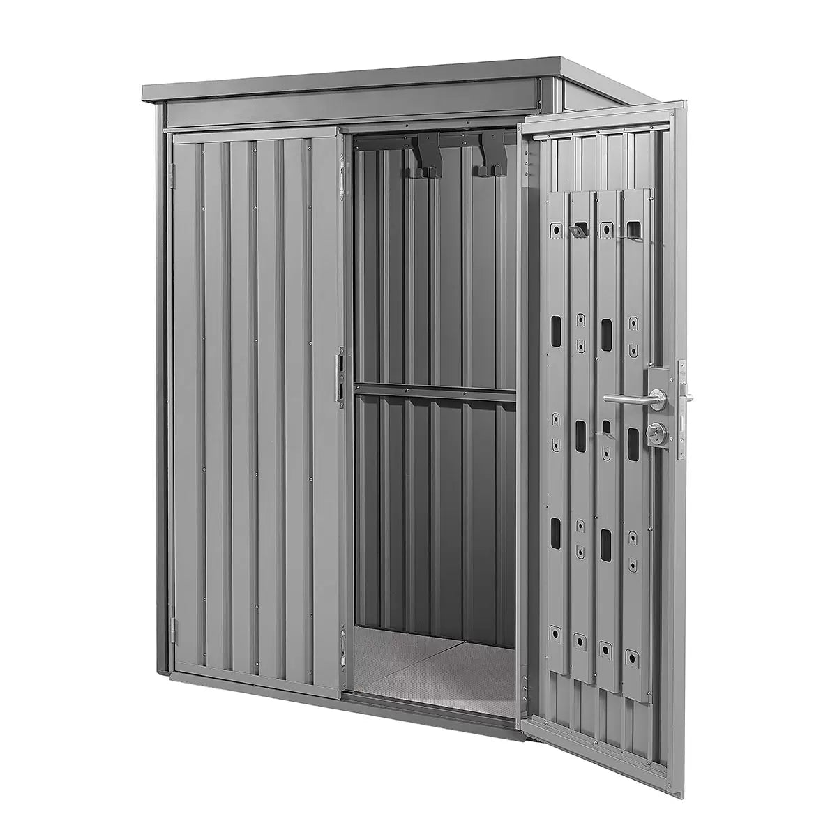Stone Garden 4ft 7" x 2ft 6" (1.45 x 0.8m) Vertical 1, 887 Litre Steel Shed in 2
