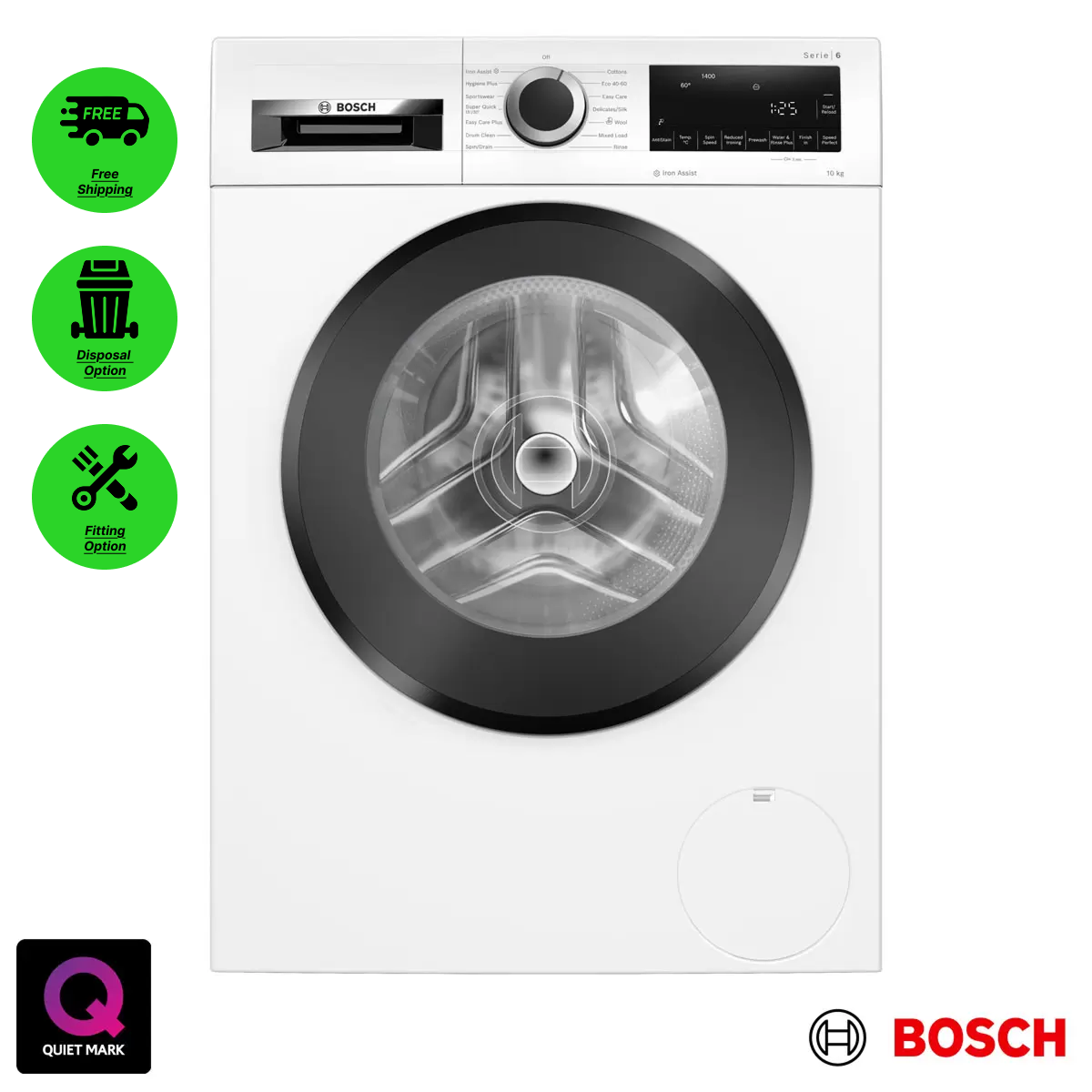 Bosch Series 6 WGG254Z0GB 10kg 1400rpm Washing Machine (with 5Y Warranty)