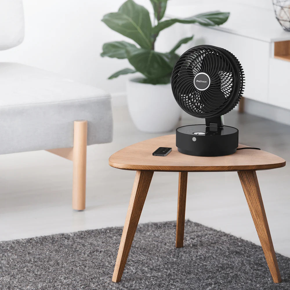ProBreeze 8" Turbo Desk Fan with 24 Speeds, 4 Operating Modes and 12 Hour Timer - Black