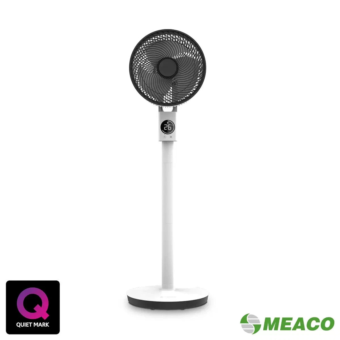 Meaco Sefte 10 inch 3 in 1 Pedestal Air Circulator Fan White